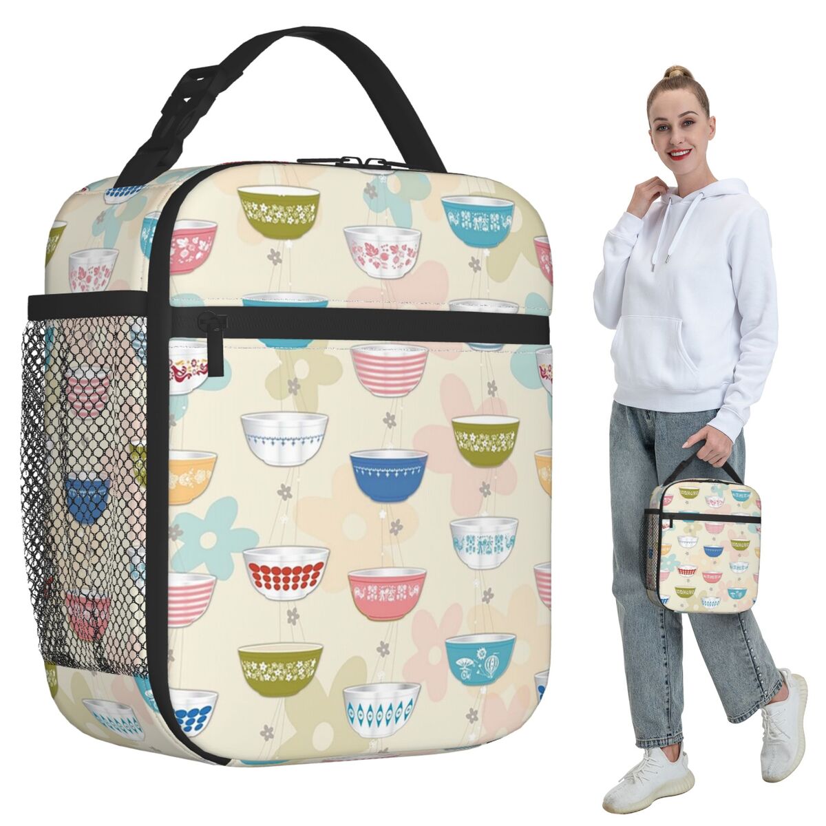 Vintage Collectible Lunch Boxes - حقيبة غداء معزولة حرارياً بتصميم عتيق