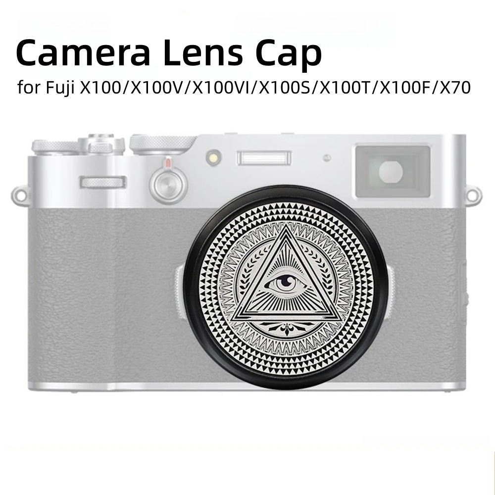 Lens Cap Vintage - غطاء عدسة كاميرا معدني عتيق الطراز،
