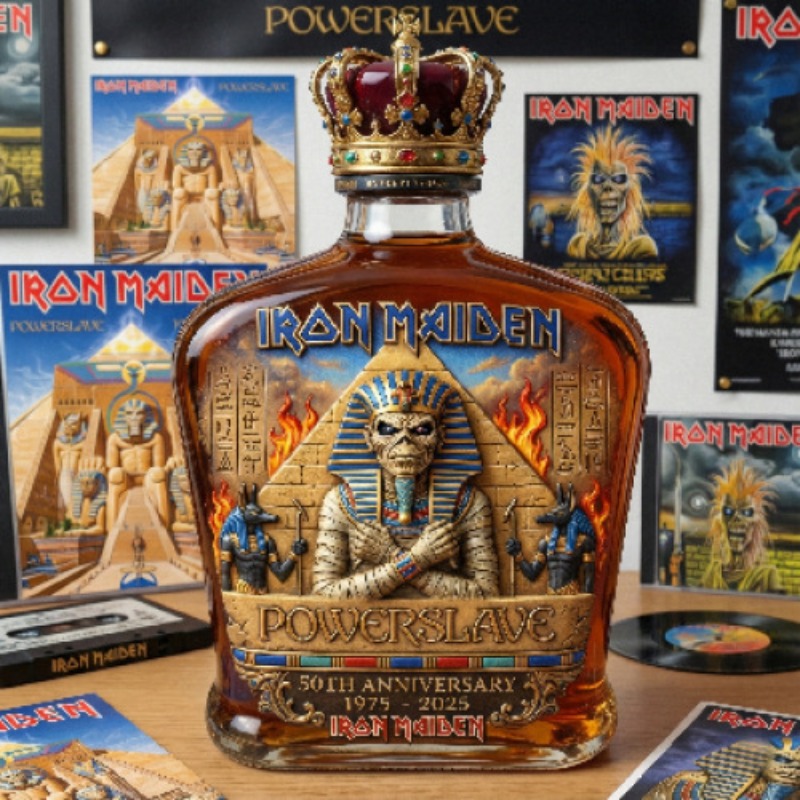 Vintage Collectible Bottles - زجاجة مشروبات كحولية بتصميم تمثال مومياء