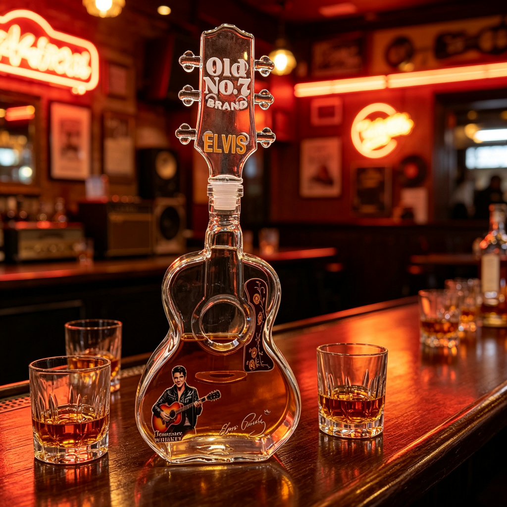قارورة زجاجية على شكل جيتار إل - مراجعة Vintage Collectible Bottles وسعره
