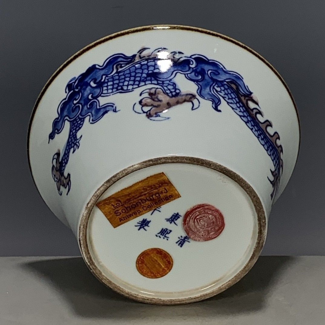 وعاء خزفي أزرق ونحاسي أحمر على - مراجعة Vintage Collectible Pottery وسعره