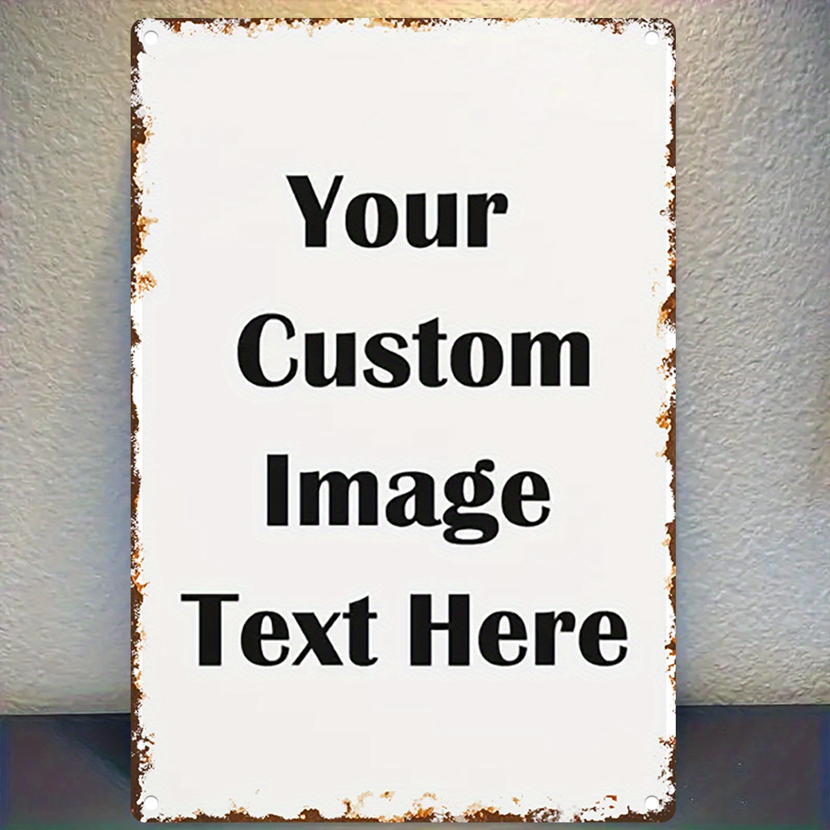 لافتة معدنية مخصصة بصورة/نص -  - مراجعة Vintage Collectible Signs وسعره